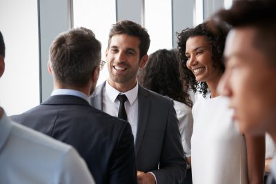 business people at a meet and greet